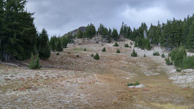 Route as seen from Broken Top trailhead